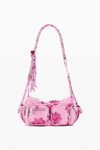 Borsa a tracolla media in denim
