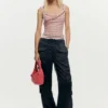 Borsa a tracolla media in denim