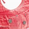 Borsa a tracolla media in denim