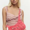 Borsa a tracolla media in denim