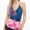 Borsa a tracolla media in denim