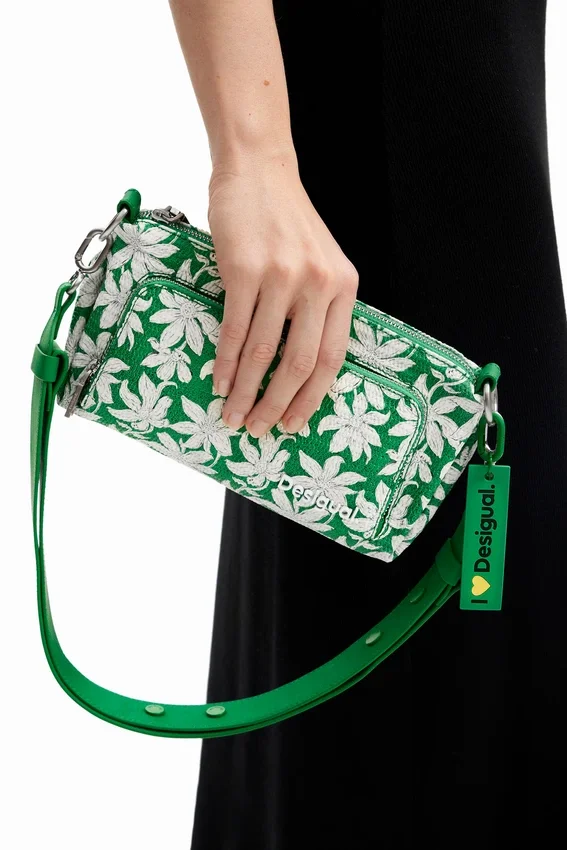 Borsa a tracolla S con motivo floreale testurizzato Borsa a tracolla S con motivo floreale testurizzato