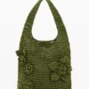 Borsa all’uncinetto con fiori