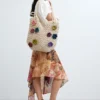 Borsa all’uncinetto con fiori