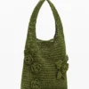 Borsa all’uncinetto con fiori