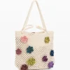 Borsa all’uncinetto con fiori