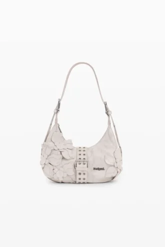 Borsa con applicazioni floreali