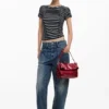 Borsa con patta lucida