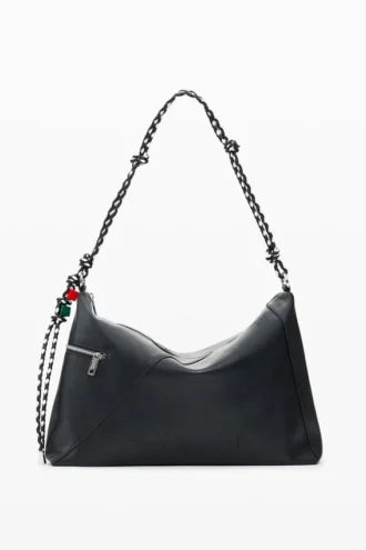 Borsa grande con ciondolo con logo