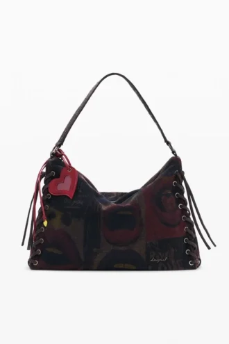 Borsa grande con labbra in stile graffiti