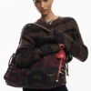 Borsa grande con labbra in stile graffiti