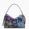 Borsa grande con stampa graffiti