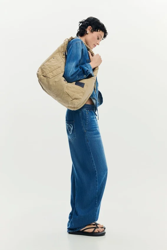 Borsa grande in denim Borsa grande in denim