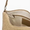 Borsa grande in rafia con ciondoli