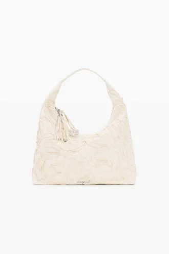 Borsa grande in tela con fiori