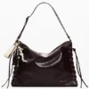 Borsa grande lucida intrecciata