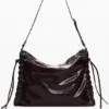 Borsa grande lucida intrecciata