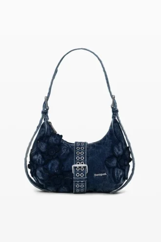 Borsa in denim blu