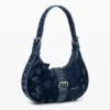 Borsa in denim blu