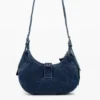 Borsa in denim blu