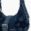 Borsa in denim blu