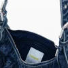 Borsa in denim blu