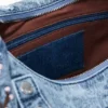 Borsa in denim con fibbie
