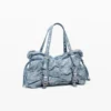 Borsa in denim con ruches Borsa in denim con ruches