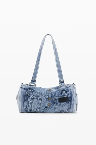 Borsa in denim con tasche