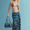 Borsa in denim con tasche