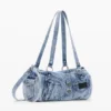 Borsa in denim con tasche