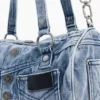 Borsa in denim con tasche