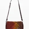 Borsa in denim con toppe