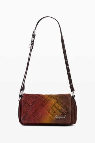 Borsa in denim con toppe