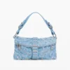 Borsa in denim ricamata Borsa in denim ricamata