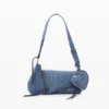 Borsa in denim ricamata
