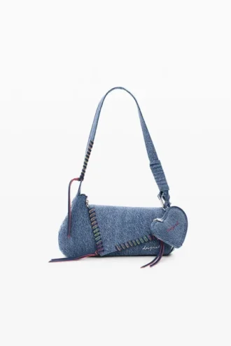 Borsa in denim ricamata Borsa in denim ricamata