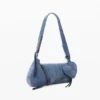 Borsa in denim ricamata