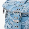 Borsa in denim ricamata Borsa in denim ricamata