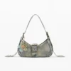 Borsa in denim tinto
