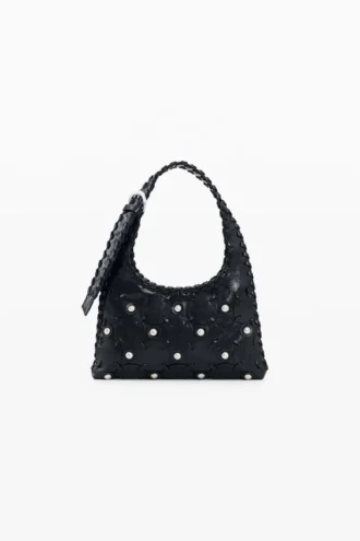 Borsa in ecopelle con borchie