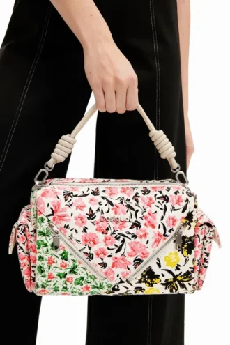 Borsa in tela floreale M