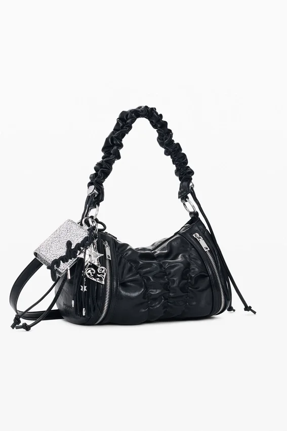 Borsa media con arricciature Borsa media con arricciature