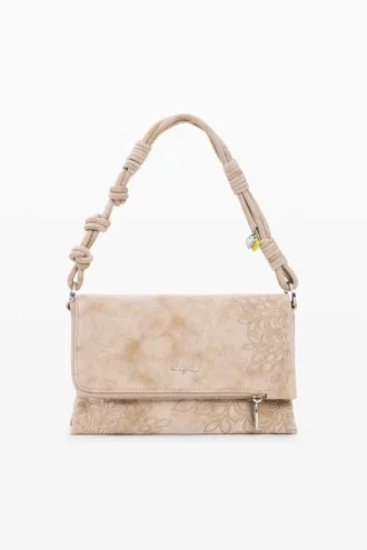 Borsa media con patta ricamata