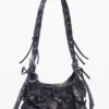 Borsa media in cotone con fiocco