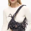 Borsa media in cotone con fiocco