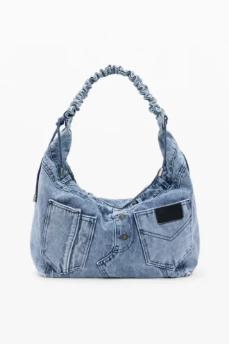 Borsa media in denim