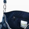 Borsa media in denim a fiori