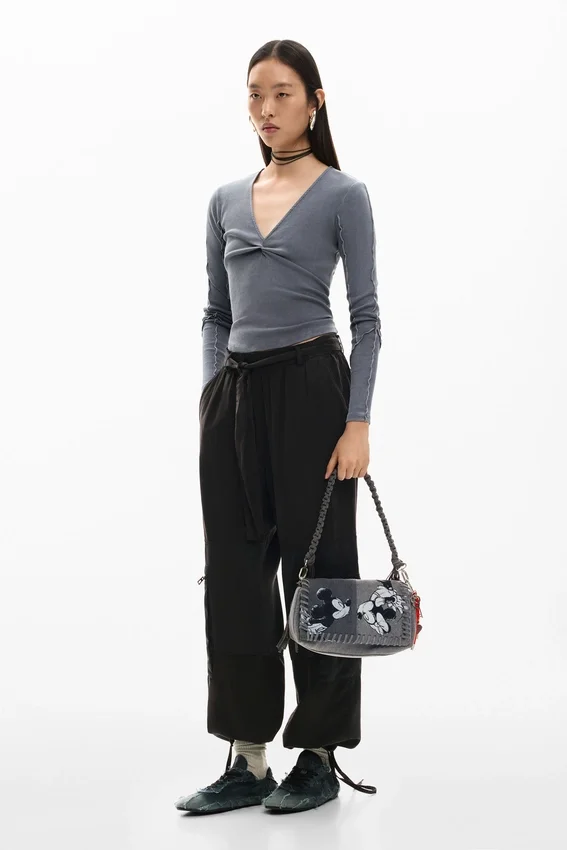 Borsa media in denim Mickey Mouse™ Borsa media in denim Mickey Mouse™