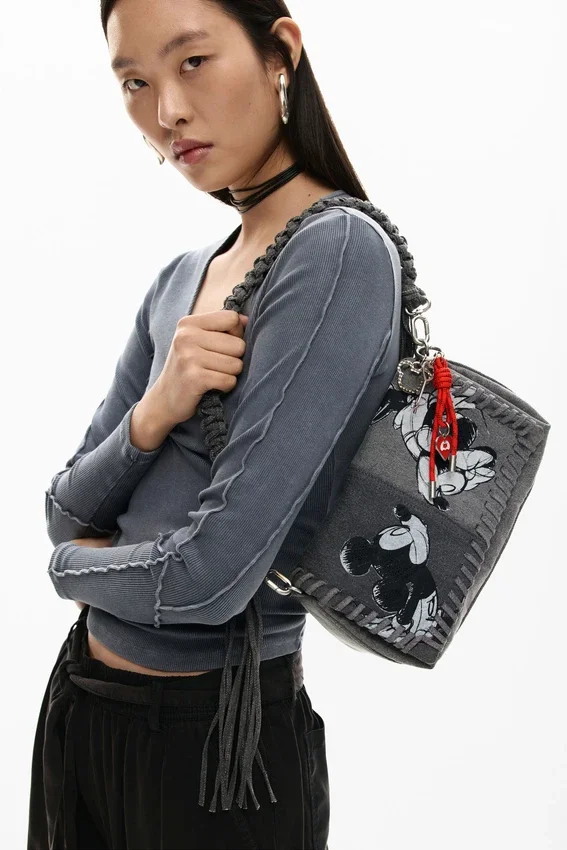 Borsa media in denim Mickey Mouse™ Borsa media in denim Mickey Mouse™